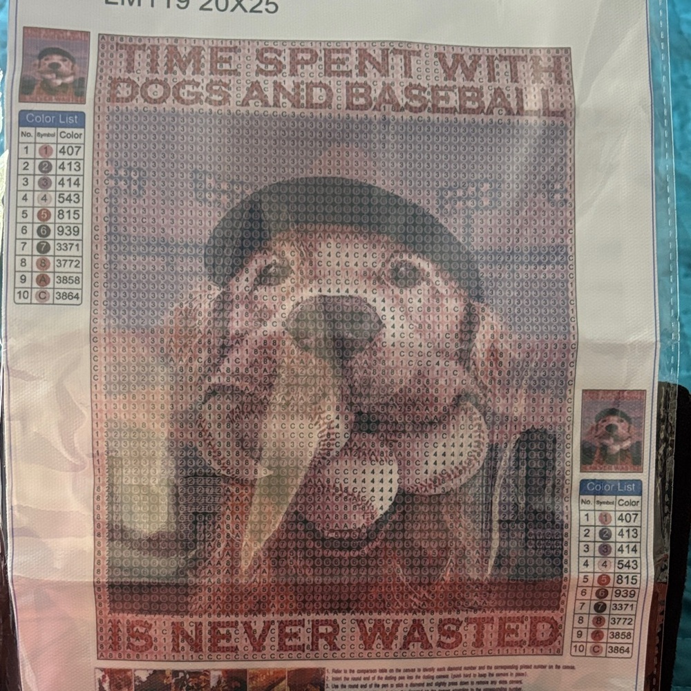36-8. Baseball Dog Diamond Art Kit